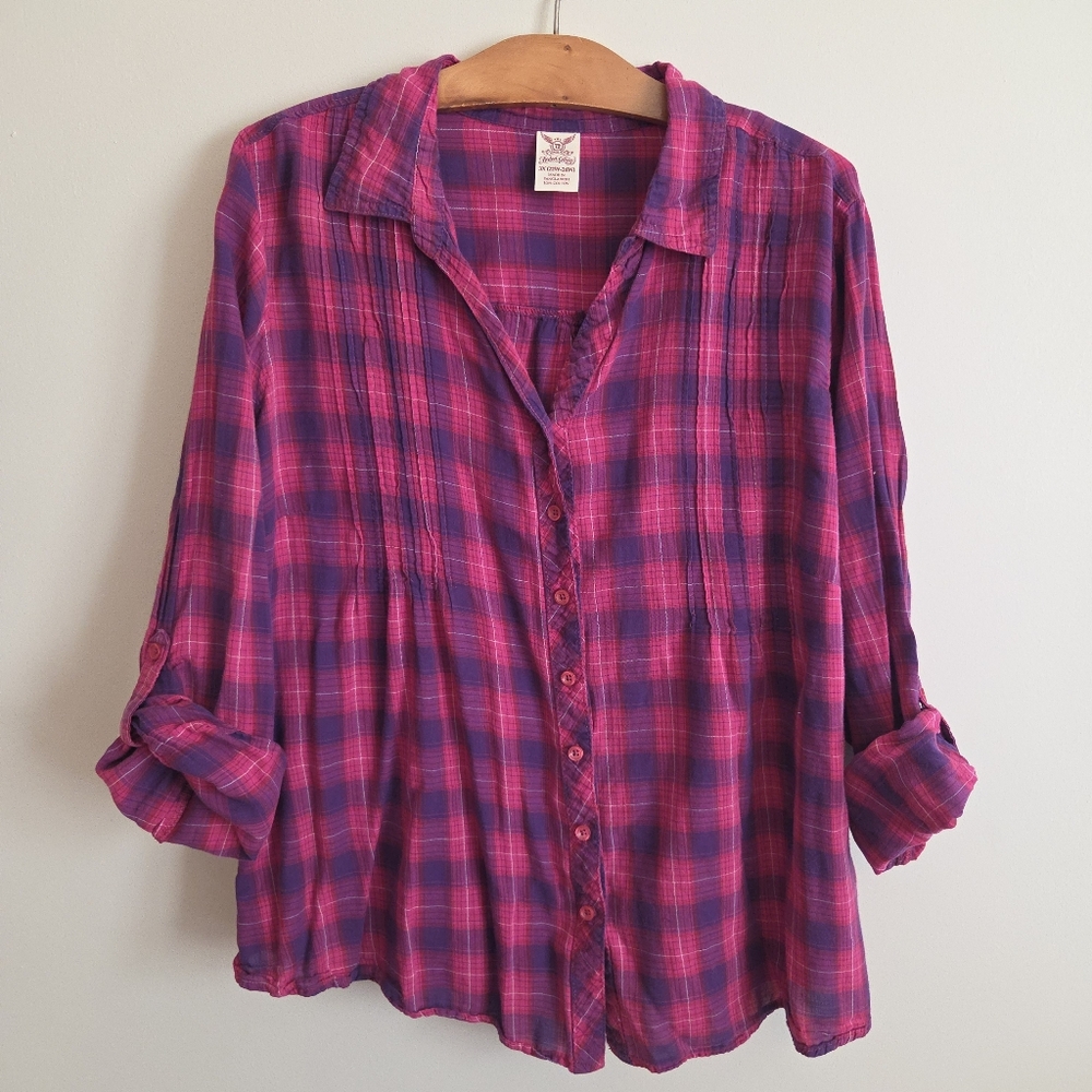 Pink Plaid Shirt